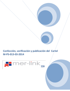 Confección, verificación y publicación del Cartel M-PS - Mer-Link