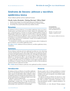 Síndrome de Stevens-Johnson y necrólisis epidérmica tóxica