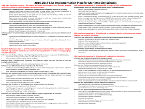 2016-2017 LEA Implementation Plan for Marietta City Schools