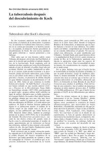 La tuberculosis después del descubrimiento de Koch