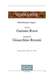 SEMIRAMIDE Gaetano Rossi Gioacchino Rossini