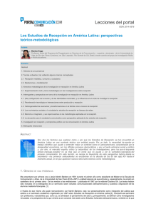 Los Estudios de Recepción en América Latina