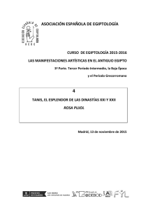 Rosa Pujol. TANIS resumen - Asociación Española de Egiptología