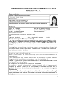 Dra. Rascón Gasca María Luisa - Posgrado de Psicología