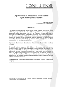 La pérdida de la democracia en discusión: definiciones para un