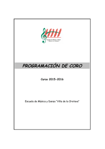 Programación de Coro - Ayuntamiento de la Villa de La Orotava