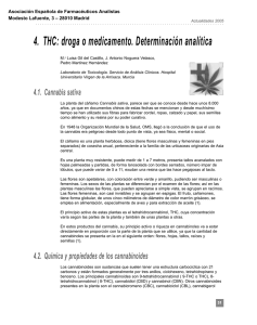 4. THC: droga o medicamento. Determinación