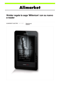 Wolder regala la saga `Millenium` con su nuevo e-reader
