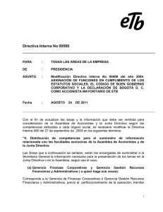 Directiva Interna No 00589