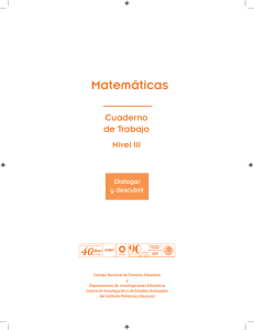 Matemáticas. Cuaderno de Trabajo. Nivel III