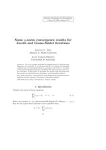 Some p-norm convergence results for Jacobi and Gauss