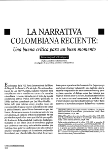 LA NARRATIVA COLOMBIANA RECIENTE: