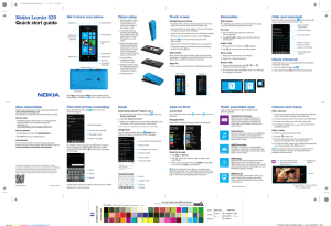 Nokia Lumia 520 Quick start guide