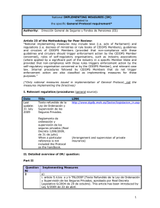 1 National IMPLEMENTING MEASURES (IM)