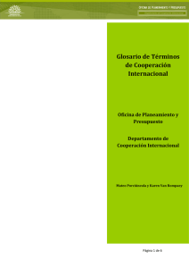 Glosario de Términos de Cooperación Internacional