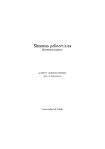Sistemas polinomiales - OCW Universidad de Cádiz