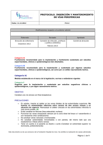 Protocolo inserción y mantenimiento vvp 2013