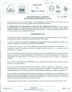 Resolución 20141703 Bello Niquia