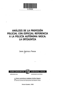 ANÁLISIS DE LA PROFESIÓN POLICIAL CON ESPECIAL