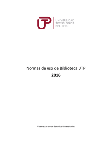 Normas de uso de Biblioteca UTP 2016