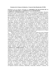 Estatutos de la Cámara de Industria y Comercio Italo