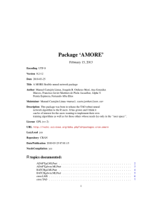 Package `AMORE`