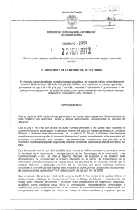 Decreto 2365 de 2012