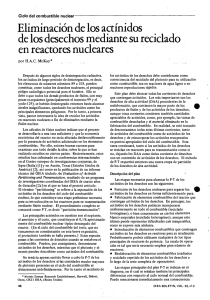 Eliminación de los actínidos de los desechos mediante su reciclado