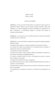 LEY VI – º 96 (Antes Ley 3903) ESCUELA DE PADRES ARTÍCULO