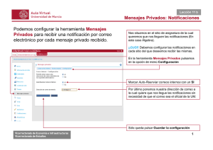 Mensajes Privados: Notificaciones Podemos configurar la