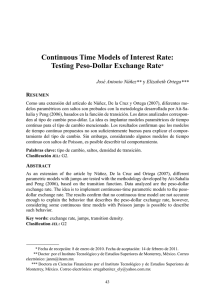 Continuous Time Models of Interest Rate: Testing Peso
