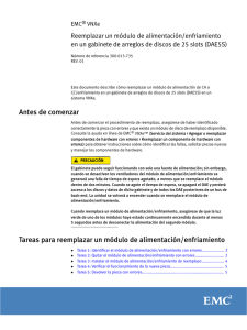 Reemplazar un m&oacute;dulo de alimentaci&oacute;n
