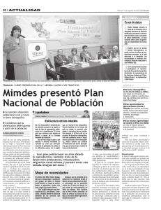 Mimdes presentó Plan Nacional de Población