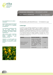 Alcaloides pirrolizidínicos - Crotalaria spp