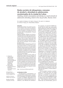Redes sociales de tabaquismo, consumo de alcohol y