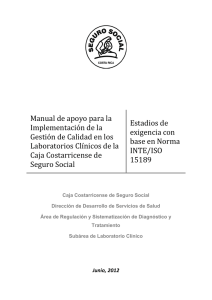 Manual de Normalización para Laboratorios Clínicos de la