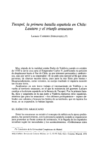 Tucapel, la primera batalla española en Chile