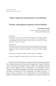 Mujer, Migración intrarregional e Invisibilidad.