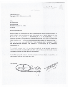 notificacion de adjudicar 100-012-2015