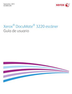 Xerox DocuMate 3220 escáner Guía de usuario