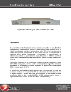 Amplificador de Fibra EDFA 1550 - Non Stop de México S. de RL de