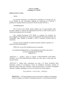 reglamento electoral general - Universidad Nacional de Cuyo