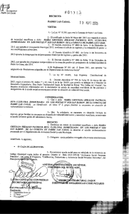 I.- La Ley INI" 19,391, que crea la Comuna de Padre Las Casas. 2