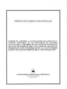 partido alianza liberal nicaragüense (aln) informe de auditoría a las