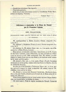 Adiciones y enmiendas á la Flora de Teruel por D. Francisco Lóseos.