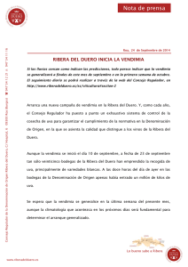 Nota de prensa - Ribera del Duero