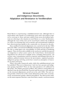 Mexican Peasant and Indigenous Movements. Adaptation and