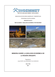 Memoria de Geología Económica de la Región Arequipa