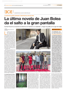 La última novela de Juan Bolea da el salto a la gran pantalla