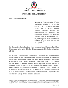 Sentencia TC 0231-15 C - Tribunal Constitucional de la